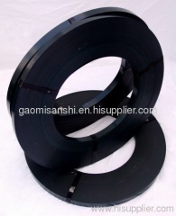 black painted steel strapping