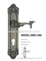 door handle with zinc material