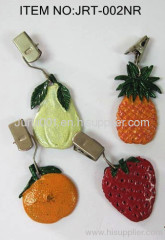 Metal tablecloth clip with colorful painting