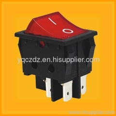 20A on-off white rocker switch with light