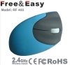 Multicolor rubber 2.4g deluxe vertical wireless mouse for laptop