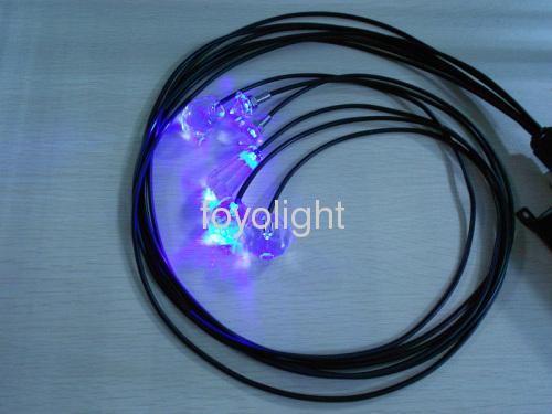 Energy saving swimming pool or underwater end light fiber optic cable