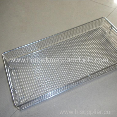 Medical Rectangle Stainless Steel Wire Mesh Basket