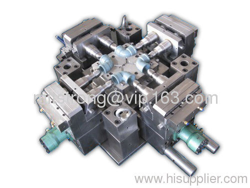 4 cavities pipe fitting moulds