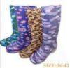 Patterned Womens Rain Boot Long , Violet Durable Fashion Fishing