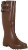 Chocolate Rubber Rain Boot , 2 Buckle Size 4 Calf 14 Inch Shaft