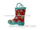 Floral Rubber Rain Boot , Red Size 31 Children 205mm Short Cute