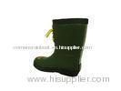 Lace Up Rain Boots , Black Short Lovely Flexible Rubber Outsole