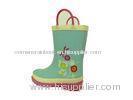 Rubber Patterned Rain Boots Kid , Winter Light Green Lovely Size 29