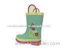 Rubber Patterned Rain Boots Kid , Winter Light Green Lovely Size 29