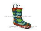 Girls kids Galoshes Rubber Rain Boots , Cute Size 24 With Handle