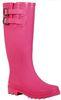 Rubber Double Buckle Rain Boot , Rose Calf With Removable Insole