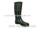 Grid Calf Rubber Rain Boot , 8 Inch Shaft Size 6 3/4 Inch Heel Summer