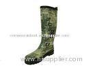 Camo Rubber Rain Boot Long , 3/4 Inch Heel 13 In Circumference