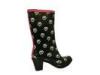 High Heel Rubber Rain Boot , Patterned Size 39 12 Inch Shaft