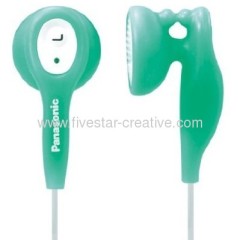 Panasonic RP-HV21 In-Ear Earbud Headphones with Unique Clip Design Green