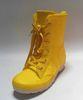 Yellow Ankle Rain Boots , Lace Up Size 36 Upper PVC Experimental