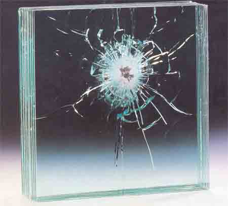 52mm thick clear bulletproof glass