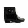 Short Womens Buckle Boots , Black Size 42 Upper PVC Insole Eva