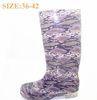 Transparent PVC Fashionable Rain Boots , Size 5 Polyester Lining