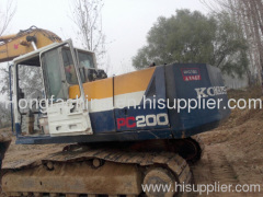 Used Cheap price excavator pc200-5 from construction working site