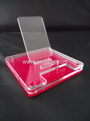 Pink acrylic smartphone display holders