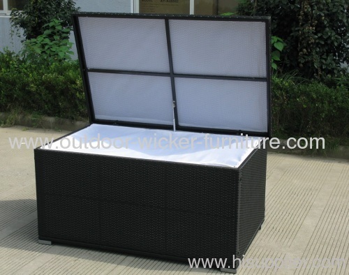 Patio wicker knockdown storage boxs