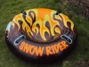 Colorful inflatable snow tube