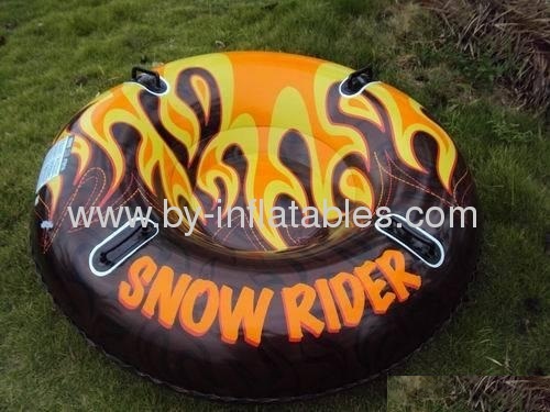 Colorful inflatable snow tube
