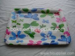 decorated plastic food trays