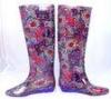 Size 7 Coloured Thigh Rain Boots , Removable Insole Boots