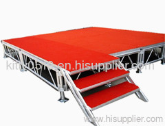 Factory Direct Marketing Plywood Aluminium Stage or steel stage / Mobile stage with Adjustable Height 38-150cm