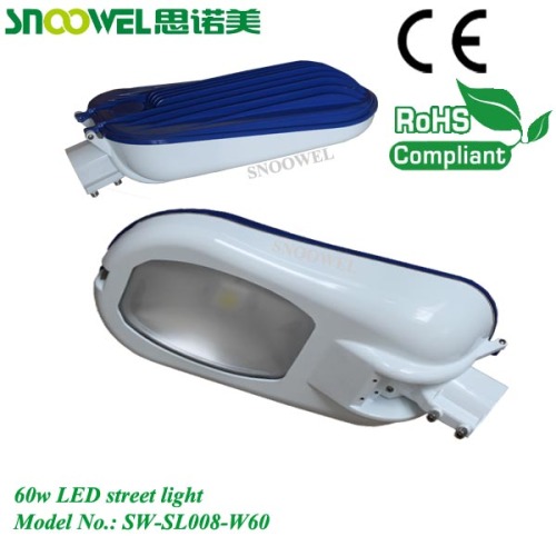 IP65 Multi chip 60w LED street lamp BridgeLux chip Mean Well driver