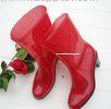 Short High Heel Rain Boots , Red Size 40 Polyester Lining Cool