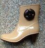 Size 38 High Heel Rain Boots , Pvc Upper Eva Insole Polyester Lining
