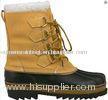Khaki Waterproof Snow Boots , Lace Up TPR Outsole Size 12