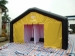 inflatable decontamination tent for emergency use