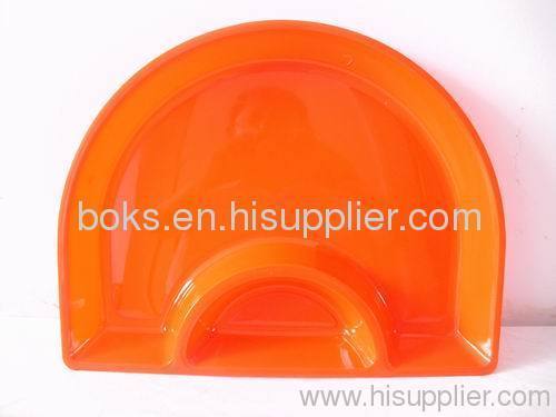 orange plastic divided candy plates