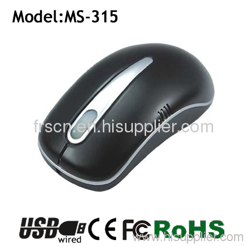 2015 new design 3d usb retractable optical wired mouse