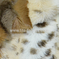 100% polyester or 100%arcylic embossed/printed pv plush fabric/faux fur