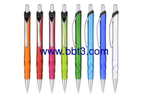 Promotional ballpen with metallic matt finish barrel