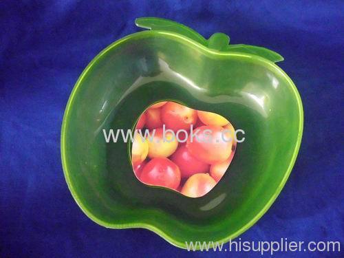 cheap apple shape plastic fruit plates