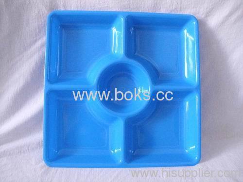 2013 blue square plastic divided trays