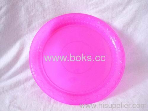 2013 pink custom plastic round plates