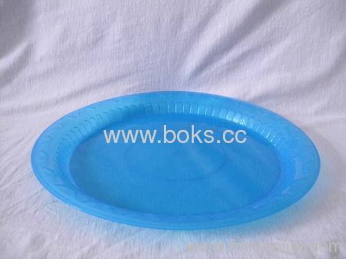 2013 blue oval plastic candy plates
