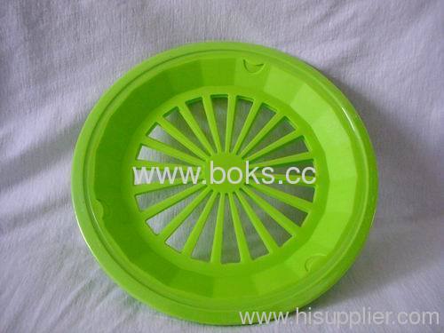 2013 green round plastic fruit plates