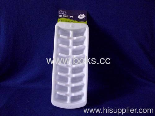white 2pcs plastic ice cube trays