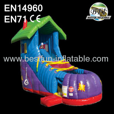 Old Woman In The Shoe Inflatable Wacky Shoe Slide