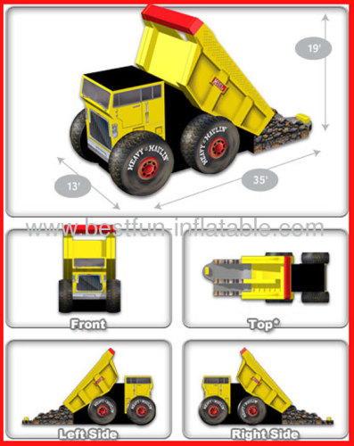 19' Inflatable Heavy Hauling Dump Truck Slide