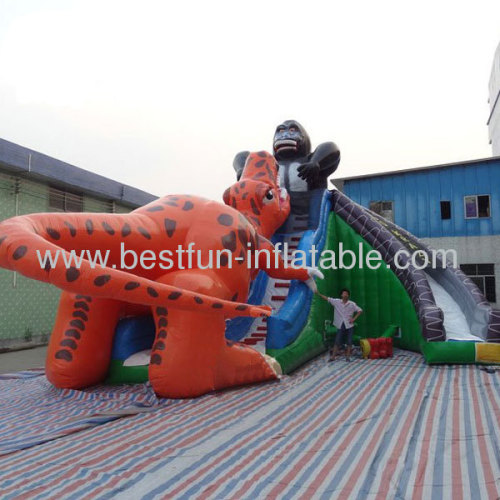 28' Giant Inflatable Kongo Krazy 2 Lane Slide